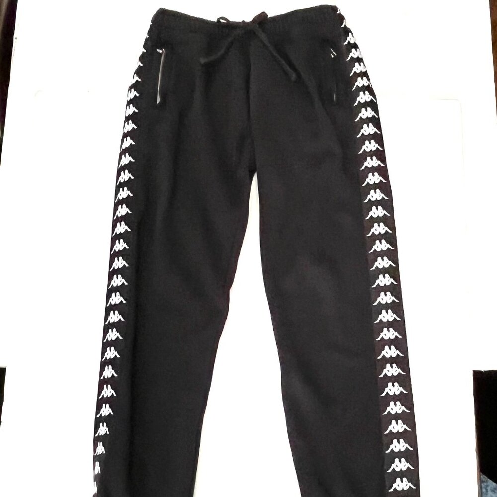 FAITH CONNEXION Black Kappa Edition Jogger Pants, Medium, French Terry, $460.00